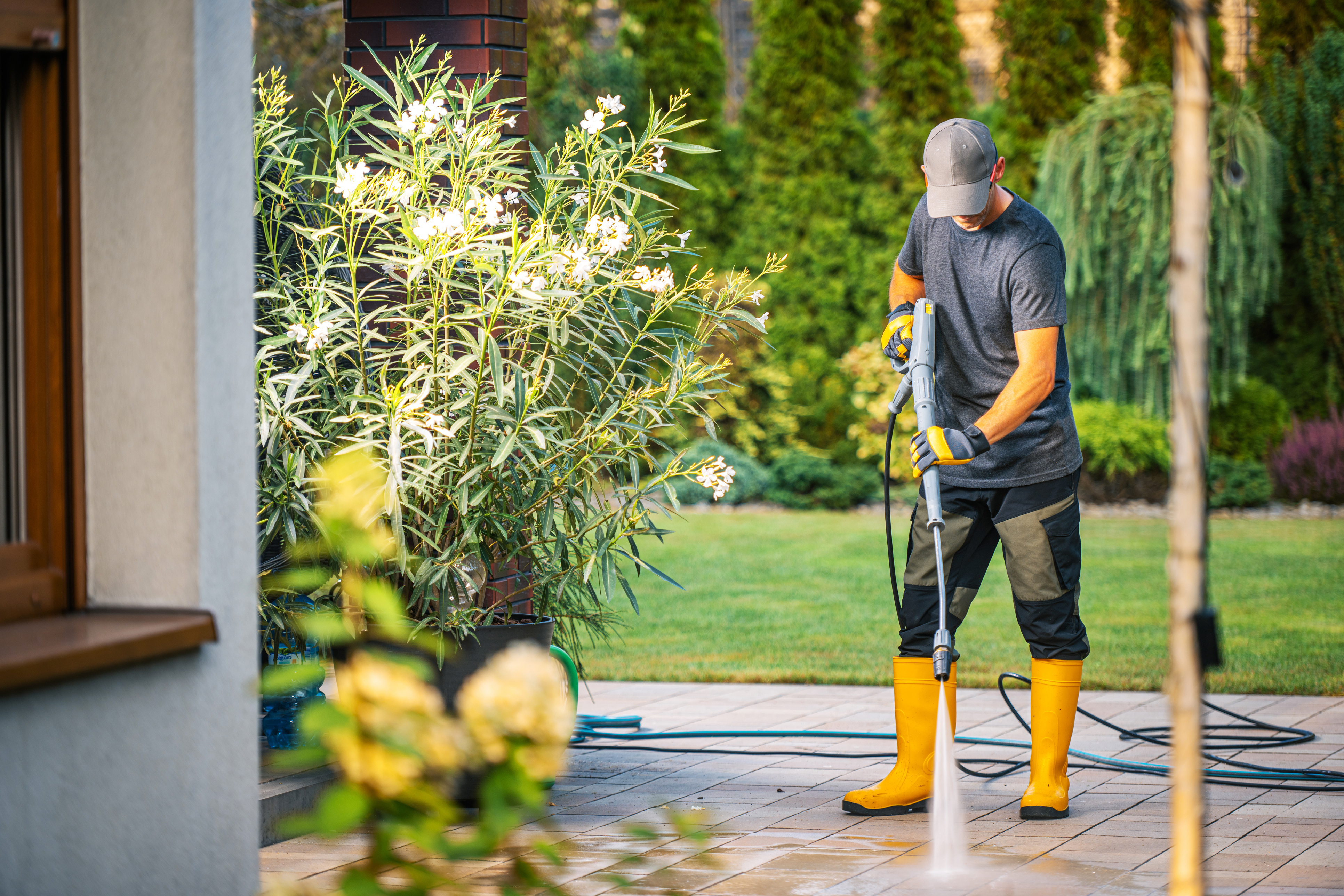 a man doing gardening